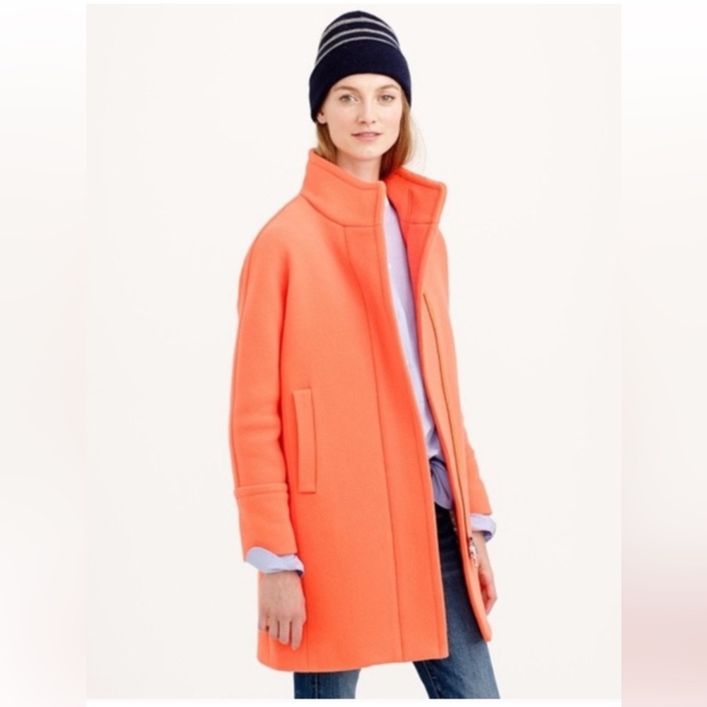 J. Crew Orange Caccoon Coat